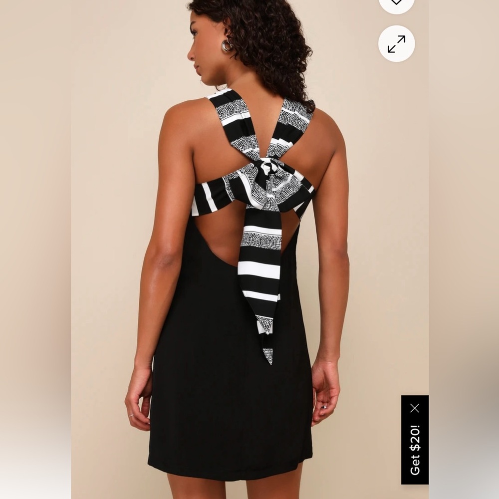 Lulus Black and White Striped Women's Dress